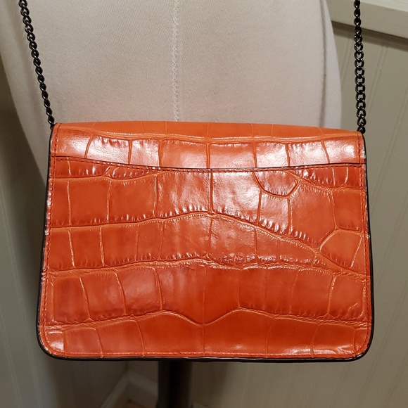 Like NEW Coach Bowery Croc Embossed Crossbody - Picture 5 of 12